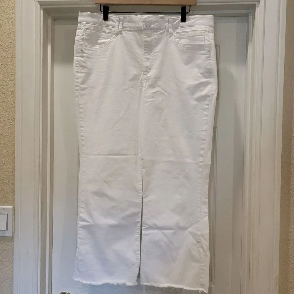 Democracy Wide Leg High-Rise, white sz 16